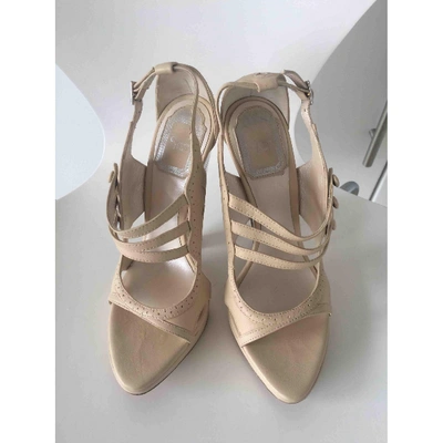 Pre-owned Dior Leather Heels In Beige