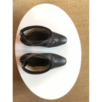 Pre-owned N°21 Leather Ankle Boots In Black