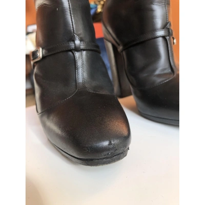 Pre-owned N°21 Leather Ankle Boots In Black
