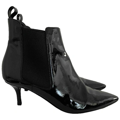 Pre-owned Philosophy Di Alberta Ferretti Leather Ankle Boots In Black