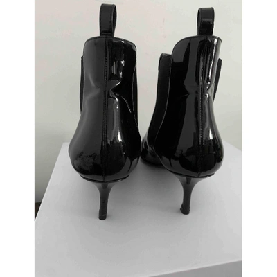 Pre-owned Philosophy Di Alberta Ferretti Leather Ankle Boots In Black