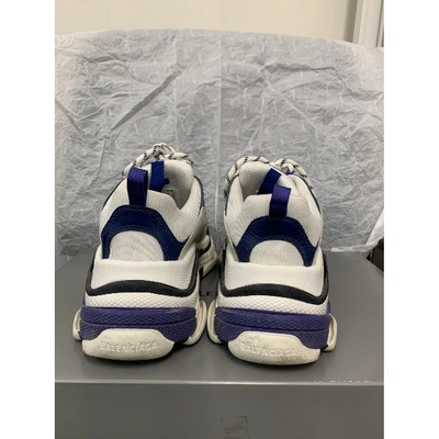 Pre-owned Balenciaga Triple S Leather Trainers