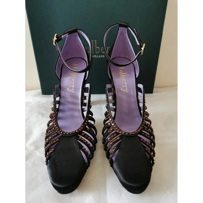 Pre-owned Mulberry Cloth Sandals In Black