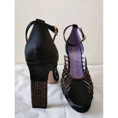 Pre-owned Mulberry Cloth Sandals In Black