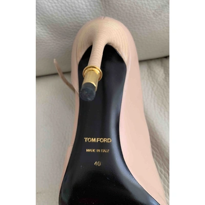 Pre-owned Tom Ford Pink Leather Ankle Boots
