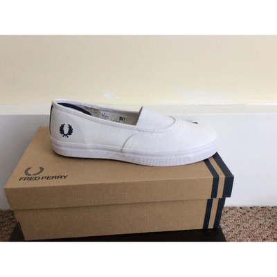 Pre-owned Fred Perry White Cloth Trainers