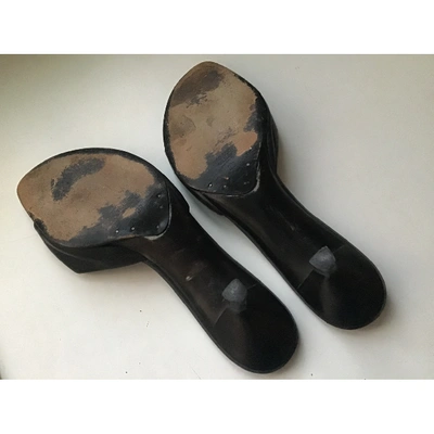 Pre-owned Krizia Leather Mules & Clogs In Black