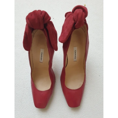 Pre-owned Carven Leather Heels In Red