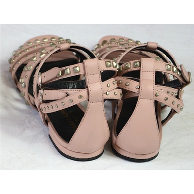 Pre-owned Saint Laurent Leather Sandals In Pink