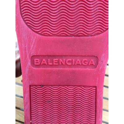 Pre-owned Balenciaga Arena Red Leather Trainers
