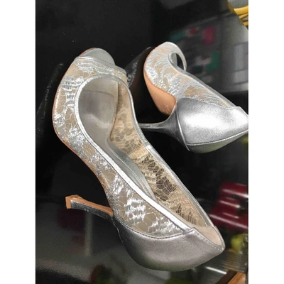 Pre-owned Sergio Rossi Silver Patent Leather Heels