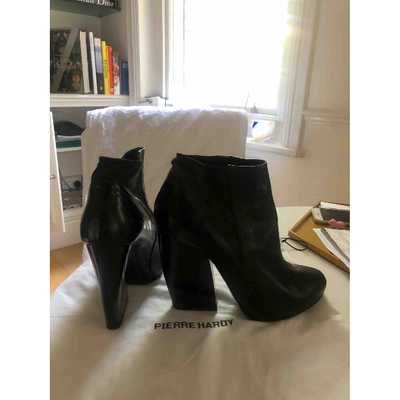 Pre-owned Pierre Hardy Leather Ankle Boots In Black