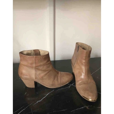 Pre-owned Gerard Darel Beige Leather Ankle Boots