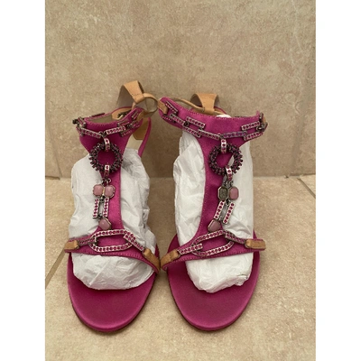 Pre-owned Emanuel Ungaro Sandals In Pink