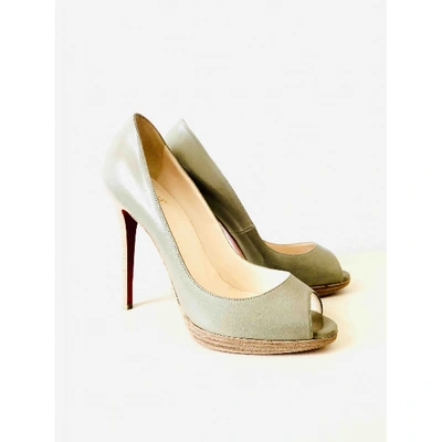 Pre-owned Christian Louboutin Very Privé Beige Leather Heels