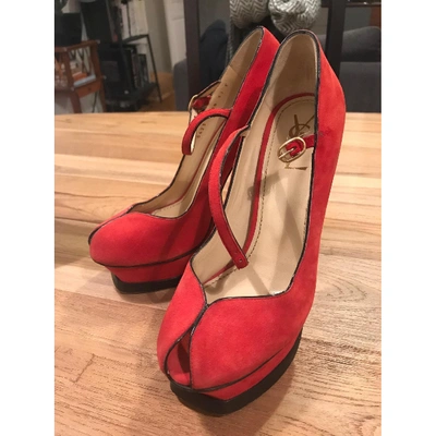 Pre-owned Saint Laurent Sandals In Red