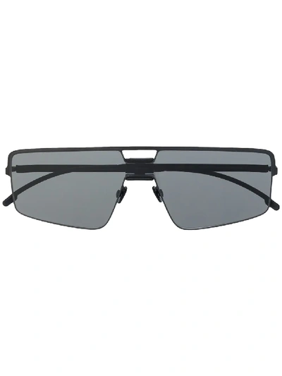 Shop Mykita Aviator Frame Sunglasses In Black