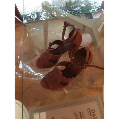 Pre-owned Polo Ralph Lauren Leather Sandals In Camel