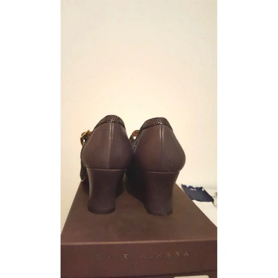 Pre-owned Chie Mihara Anthracite Leather Heels