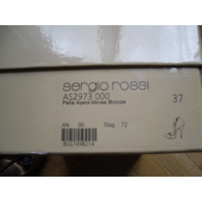 Pre-owned Sergio Rossi Metallic Water Snake Heels
