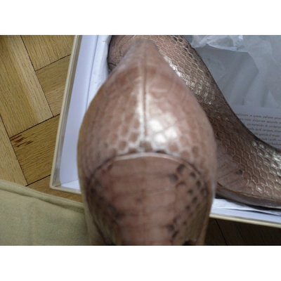 Pre-owned Sergio Rossi Metallic Water Snake Heels