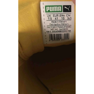 Pre-owned Fenty X Puma Yellow Suede Trainers