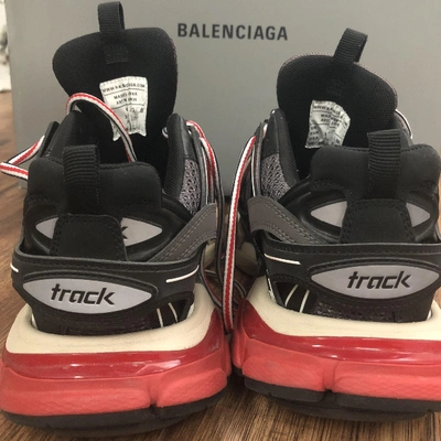 Pre-owned Balenciaga Track Black Leather Trainers