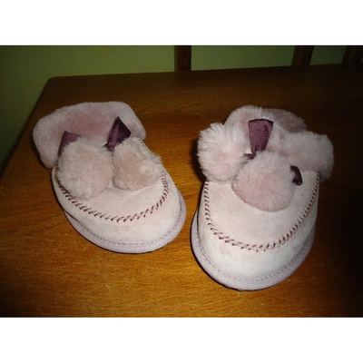 Pre-owned Ugg Pink Fur Sandals