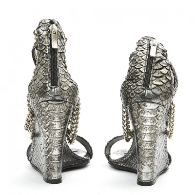 Pre-owned Barbara Bui Grey Python Sandals