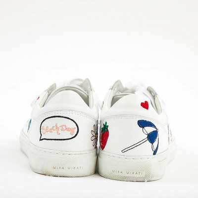 Pre-owned Mira Mikati Leather Trainers In White