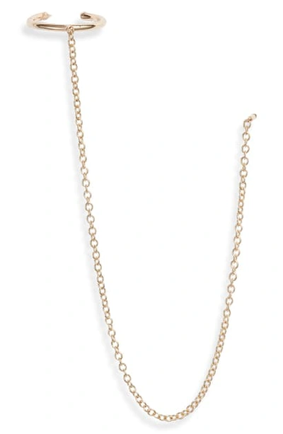 Shop Zoë Chicco Chain & Ear Cuff In Yellow Gold