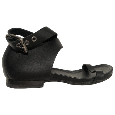 Pre-owned Hope Black Leather Sandals
