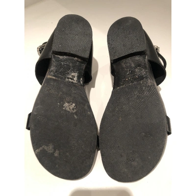 Pre-owned Hope Black Leather Sandals