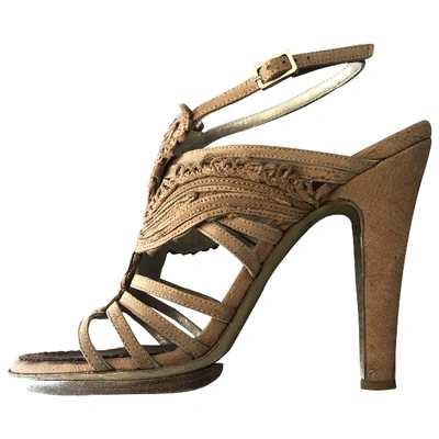 Pre-owned Ermanno Scervino Sandals In Beige