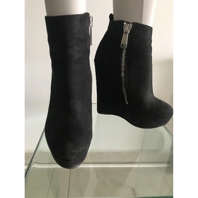 Pre-owned Dsquared2 Ankle Boots In Black