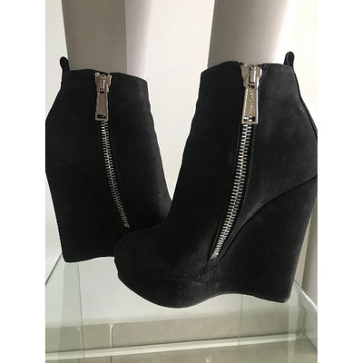 Pre-owned Dsquared2 Ankle Boots In Black