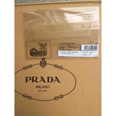 Pre-owned Prada Leather Espadrilles In Multicolour