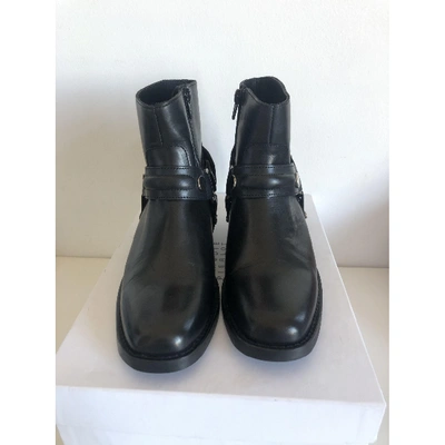 Pre-owned Claudie Pierlot Black Leather Ankle Boots