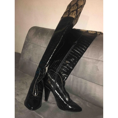 Pre-owned Atelier Mercadal Leather Boots In Black