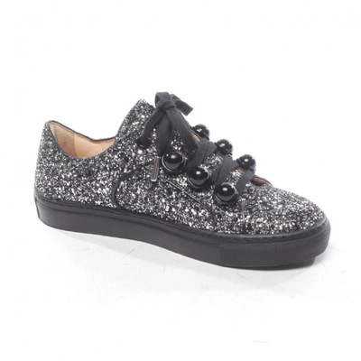 Pre-owned Carven Metallic Glitter Trainers