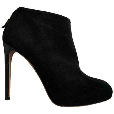 Pre-owned Ferragamo Ankle Boots In Black