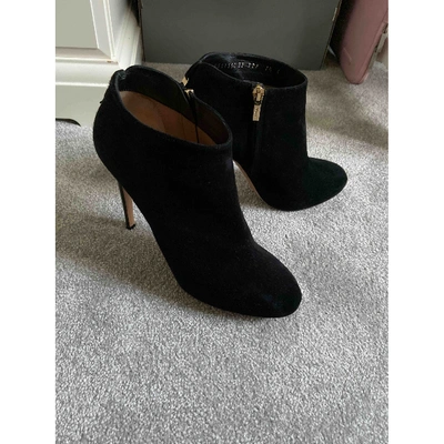 Pre-owned Ferragamo Ankle Boots In Black