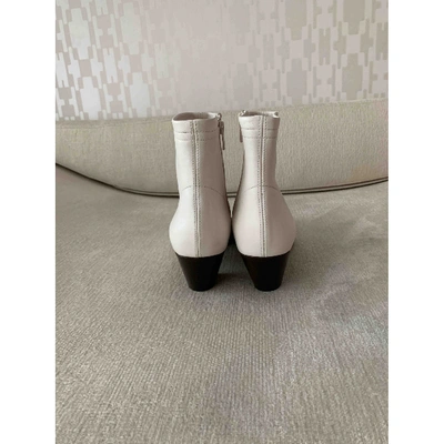 Pre-owned Maje Spring Summer 2020 White Leather Ankle Boots