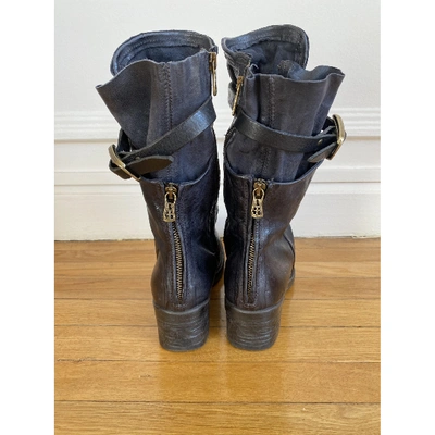 Pre-owned As98 Black Leather Boots