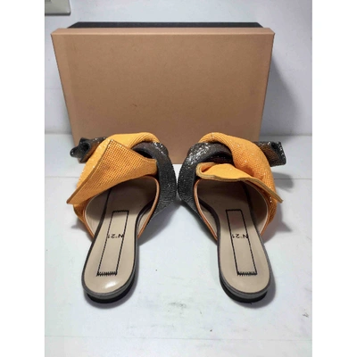 Pre-owned N°21 Orange Glitter Sandals