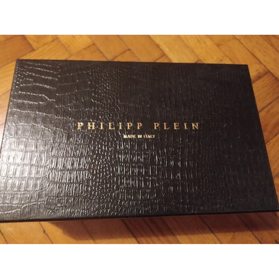 Pre-owned Philipp Plein Leather Ballet Flats In Black
