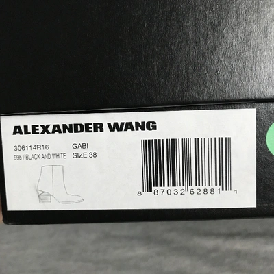 Pre-owned Alexander Wang Leather Ankle Boots In Anthracite