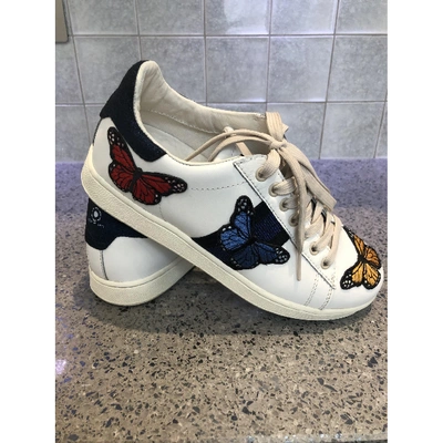 Pre-owned Moa Master Of Arts White Leather Trainers