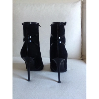 Pre-owned Alberto Guardiani Black Suede Ankle Boots