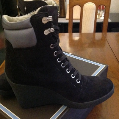 Pre-owned Cesare Paciotti Ankle Boots In Anthracite